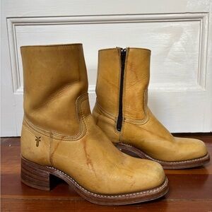 Frye Square Toe Leather Boots